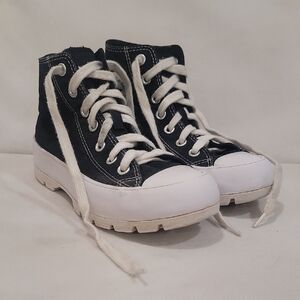 CHUCK TAYLOR BLACK CONVERSE ALL STAR LUGGED PLATFORM SNEAKERS (sz 5.5)